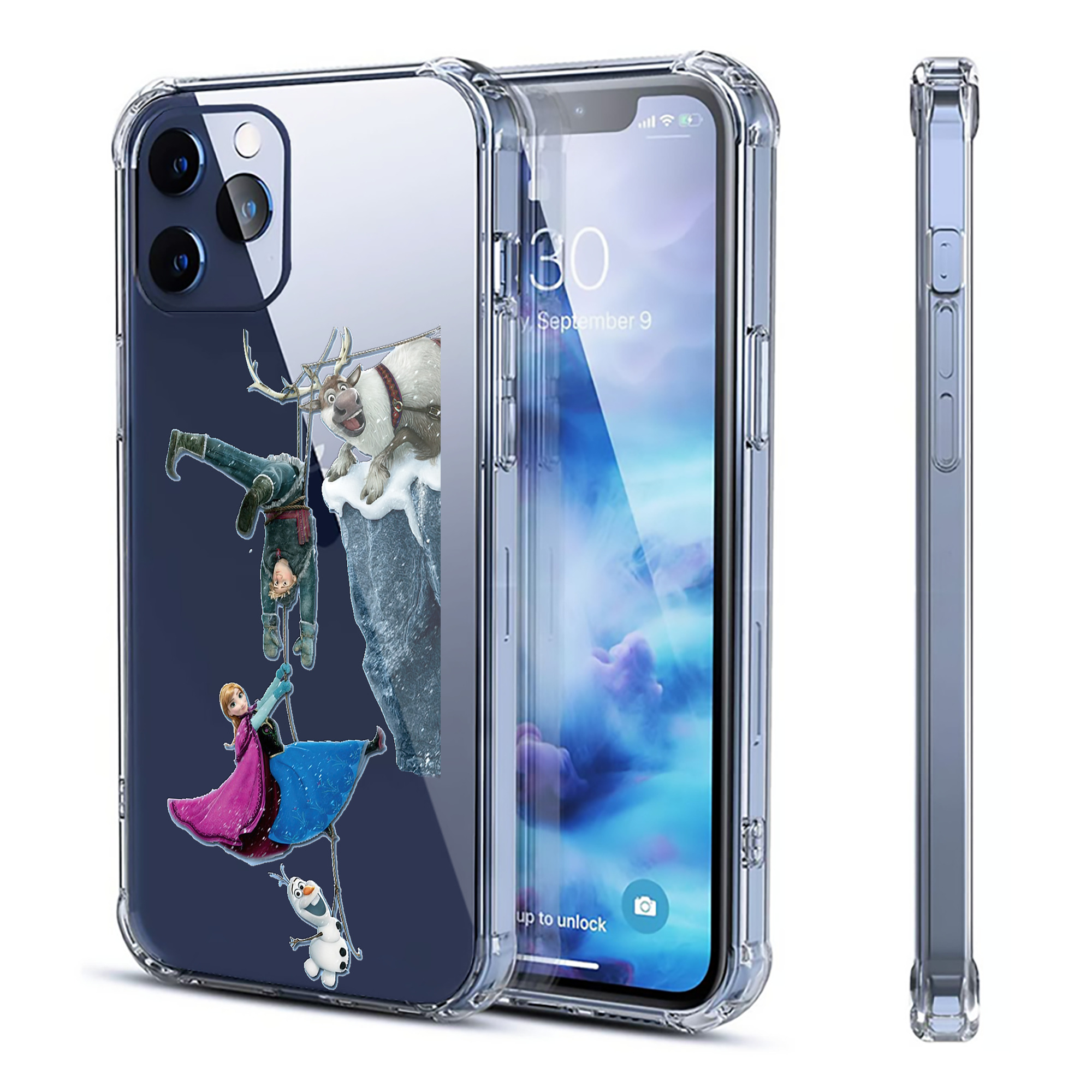 （画像用） アナと雪の女王 アンナ エルサ Frozen Anna Elsa 【iPhone 12シリーズ対応】透明スマホケース（クリアソフトケース）